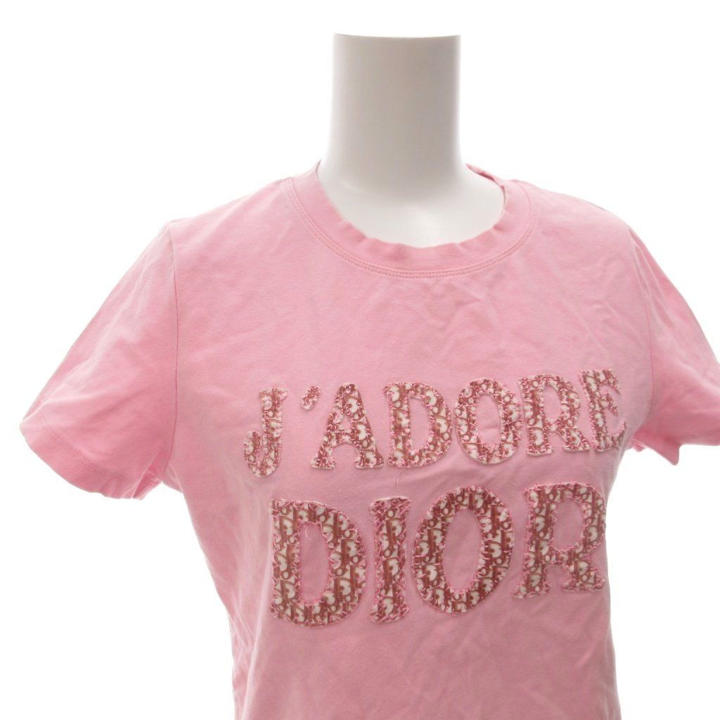 Dior デニム風ロゴ Tシャツ ピンク Dior デニム風ロゴ Tシャツ ピンク Dior デニム風ロゴ Tシャツ ピンク