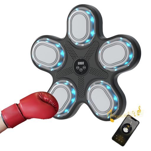 音楽ボクシングマシンミュージックボクシングマシンBluetooth機能付きブルートゥーススマホ接続壁掛け型トレーニング機器音楽再生トレーニングスポーツエクササイズ子供大人室内練習用…