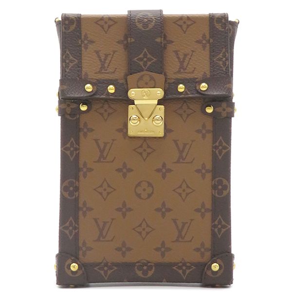 ルイヴィトン LOUIS VUITTON ショルダーバッグ ポシェット トランク ヴェルティカル モノグラムキャンバス モノグラムリバースキャンバス モノグラムリバース ゴールド金具 茶 M 67873 FZ 0221