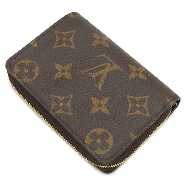 ルイヴィトン LOUIS VUITTON 二つ折り財布 ポルトフォイユ ルー レザー モノグラムリバース ゴールド金具 茶 コンパクト財布 ラウンドファスナー M 81461 RFID 箱