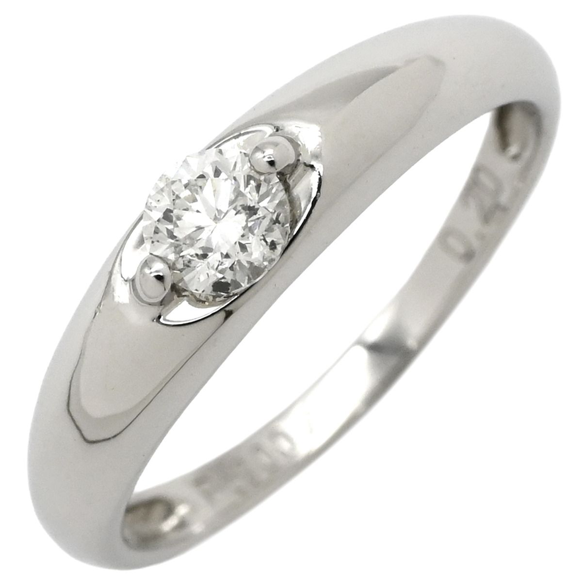 リング 指輪 ダイヤモンド 0.20 ct プラチナシルバー 1 P 1粒 1石 ブリリアントカット プラチナ 7号