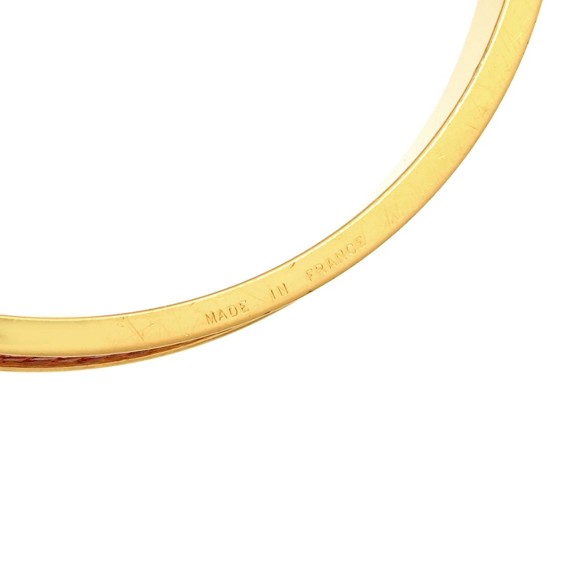 エルメス HERMES バングル ケリーバングル GP リザード レッドX