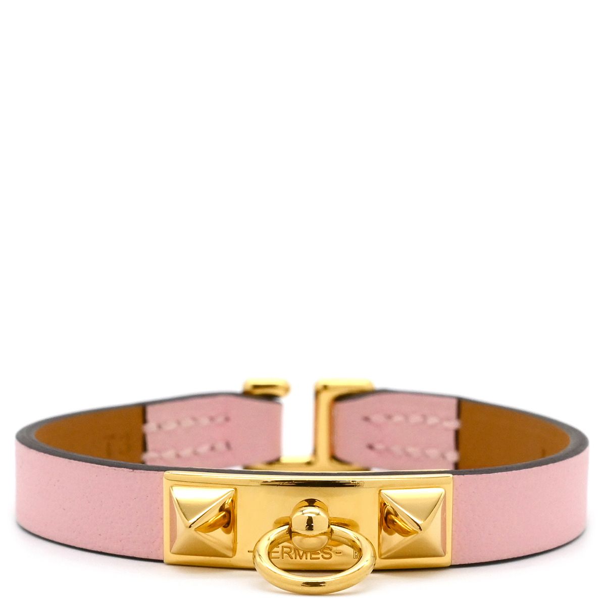 エルメス HERMES ブレスレット リヴァル ミニ GP ヴォースイフト ローズサクラ T 3 ゴールド金具 B刻印 2025年製 箱