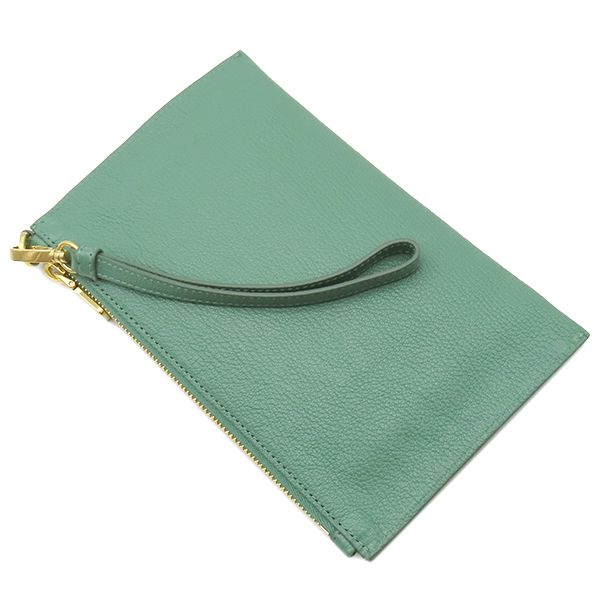 ミュウミュウ MIU MIU ポーチ マドラス ポーチ レザー グリーン