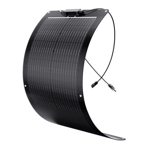 ZOUPWフレキシブルソーラーパネル ソーラーパネルステンレス結束バンドとカラビナ付属12 Vシステム対応IP 68防水キャンプ車中泊アウトドア防災グッズ屋根ベランダ設置