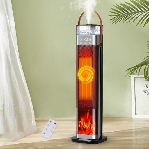 セラミックファンヒーター2秒速暖広範囲全域暖房 2025冬新型 ECO恒温省エネ 加湿機能 マイナスイオン3 D疑似炎空気清浄転倒OFF 過熱保護1~12時間タイマー3モード冷暖兼用3 W|700 W|1200 W三段…