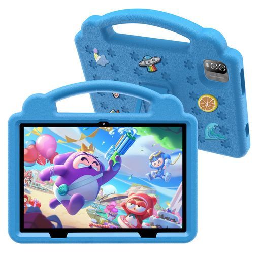 PRITOMプリトムキッズタブレット10インチAndroid15YouTubeKids&Googleキッズスペース対応GMS認証利用時間制限落下防止3GBRAM+64GBROM1280*800IPSディスプレイ