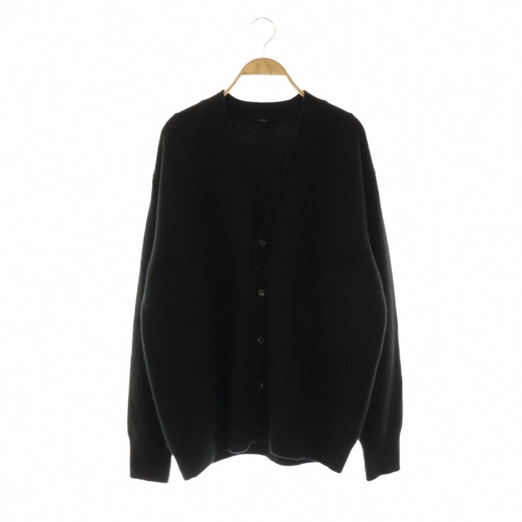 バトナー BATONER カシミヤニットカーディガン Vネック 3 ブラック |DF OS AD