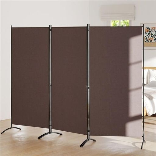 3連高さ183 cm幅260 cm布タイプパーテーション間仕切り目隠しスクリーン屏風折りたたみ CF