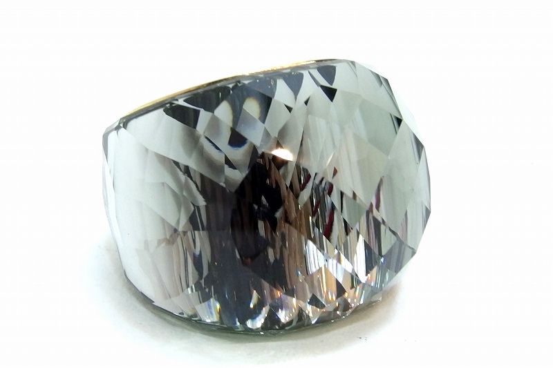 229050 スワロフスキー ニルヴァーナリング 指輪 ＃18 グレー×ゴールド