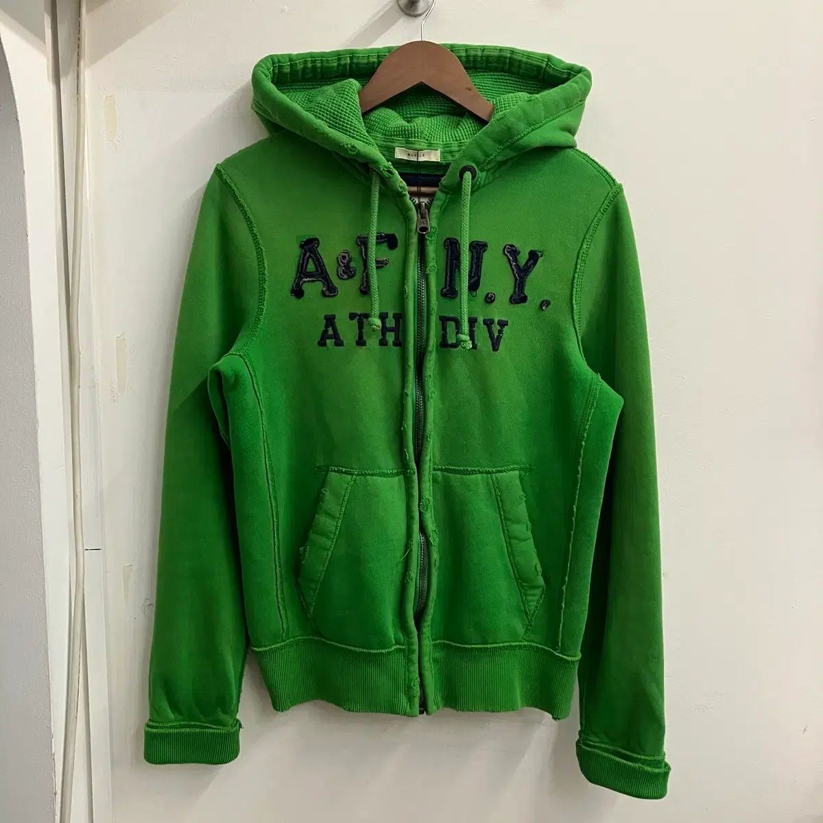 N 54 アバクロンビー グリーン フードジップアップ