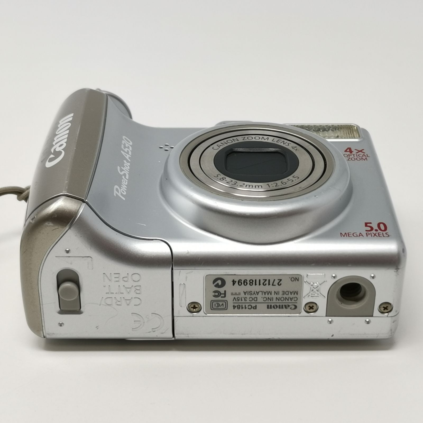 キャノン Power Shot A530 シルバー デジカメ 動作確認済み デジタル