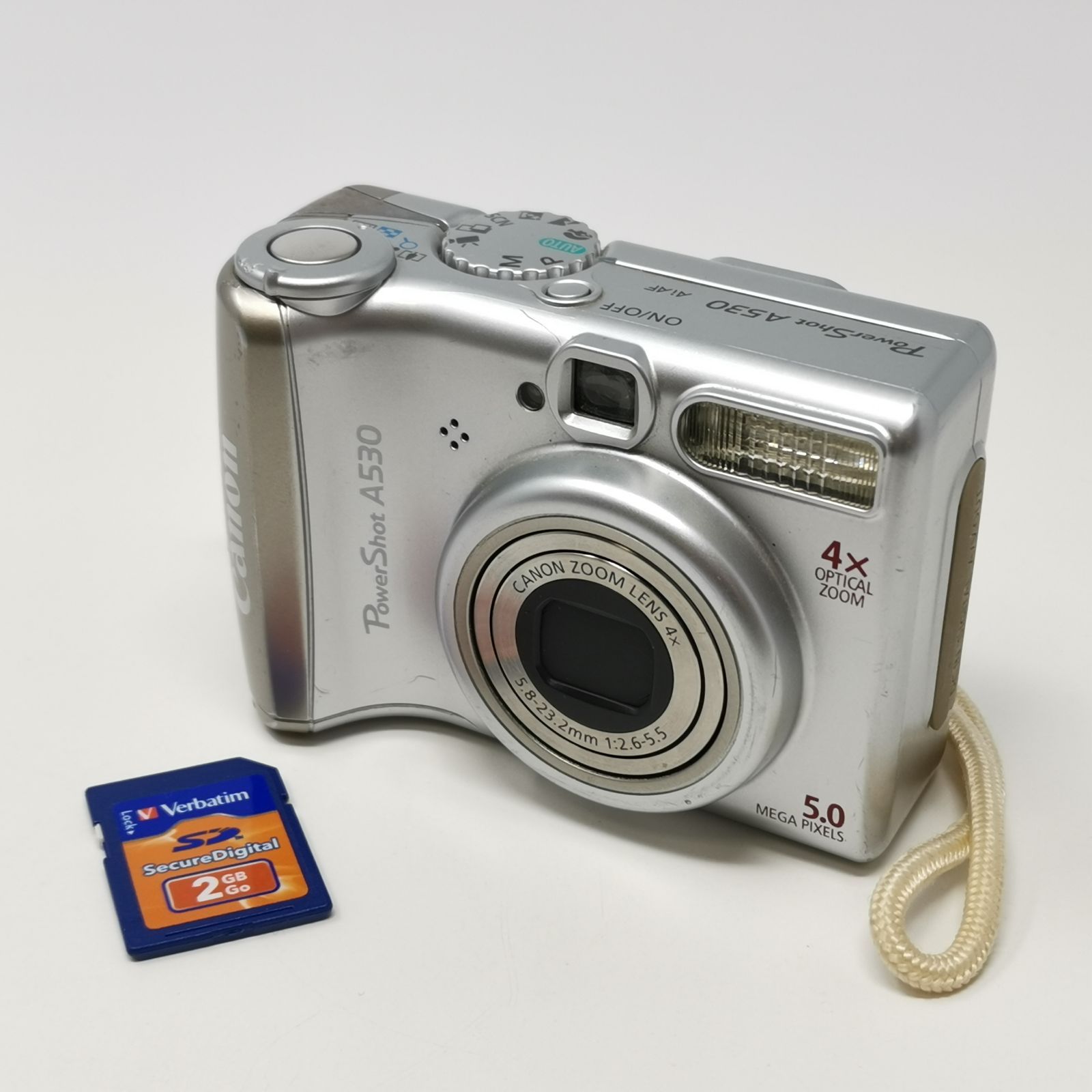 キャノン Power Shot A530 シルバー デジカメ 動作確認済み デジタル