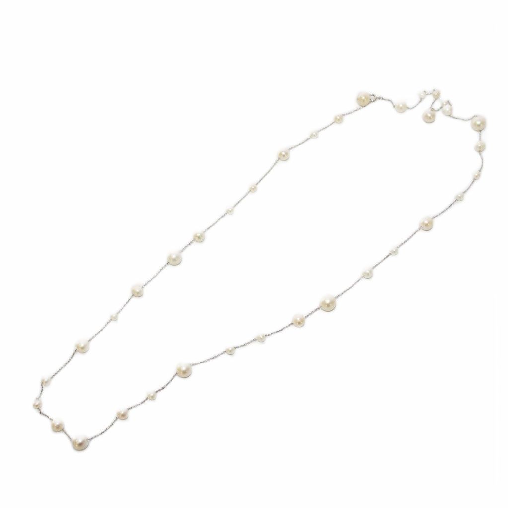 Perlagione ペラジオーネ パールネックレス ペンダント 白 シルバーカラー |KH