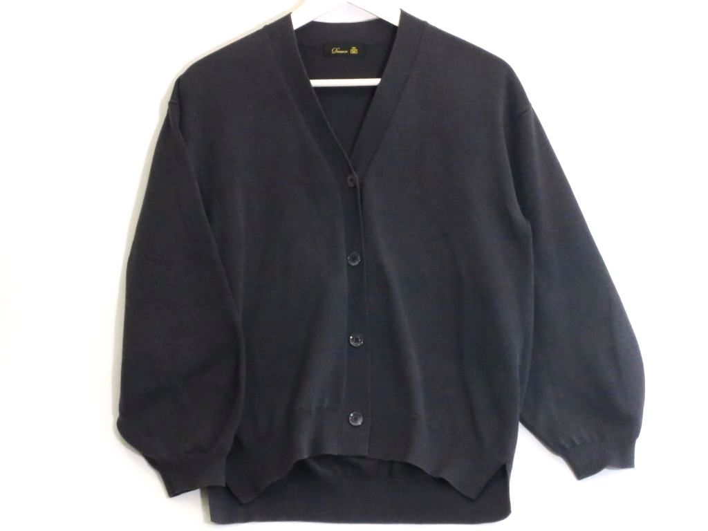 【中古】ドゥロワー Drawer 25 SUMMER 14GVネックカーディガン ニット Vネック シルク混 ブラウン /ES ■OS 228774】2025 SUMMER 14GV Drawer ドゥロワー Vネックカーディガン