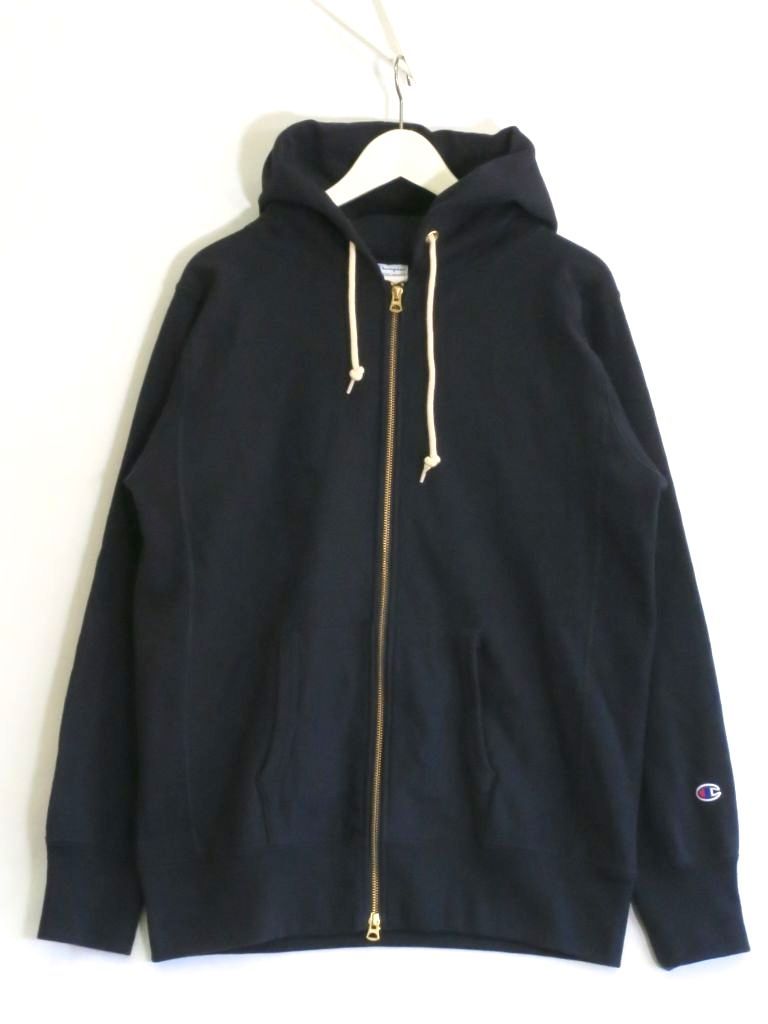 228483 25 SS Champion チャンピオン リバースウィーブ R ジップフーデットスウェットシャツ メンズ XL C 8-Z 102 濃紺