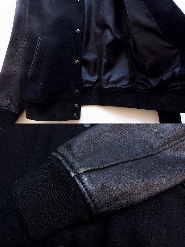 モンキータイム　メンズ　メルトンスタジャン　袖羊革　サイズM モンキータイム メンズ メルトンスタジャン 袖羊革 サイズM 中古・古着