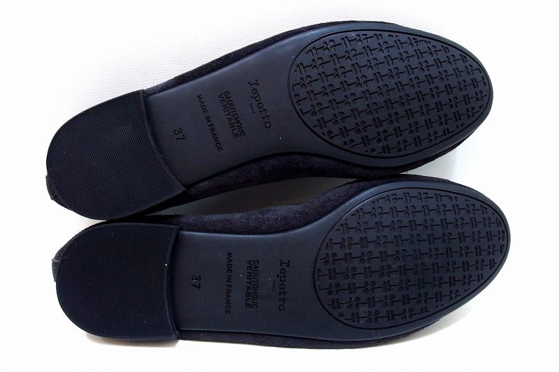 229032】repetto レペット スエード フラット バレエシューズ 23.5cm