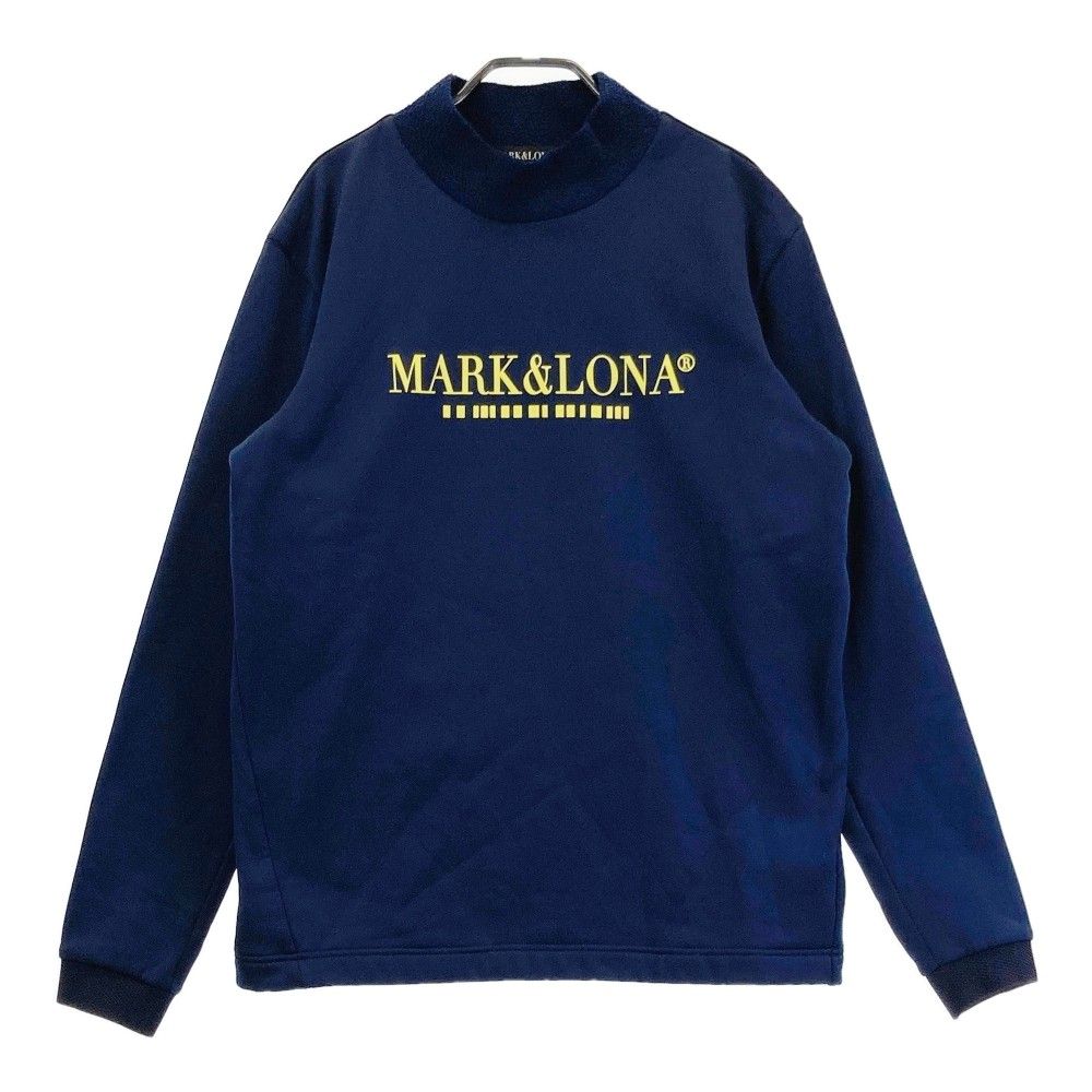 MARK&LONA ハイネック長袖シャツ　48 マークアンドロナ 長袖ハイネックシャツ 黒 ビックプリント スカル