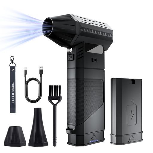 新登場!着脱式で便利な100 m|s風速 超強力 3段階風速調節 2種類ノズルの高性能ブロワー 電動エアダスター洗車コードレス小型軽量超強力3000 mAh大容量バッテリー 付きUSB…