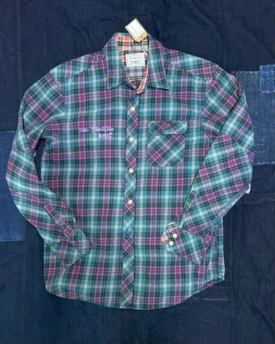 リーバイス チェーンステッチ フランネルシャツ L