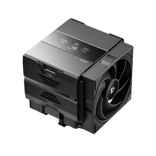 Sudokoo 空冷クーラー AM 5 6ヒートパイプデュアルタワーCPUクーラー デジタル表示付き -ブラックPCクーラー120 mmFDBPWM静音ファン-クイックロックマウント