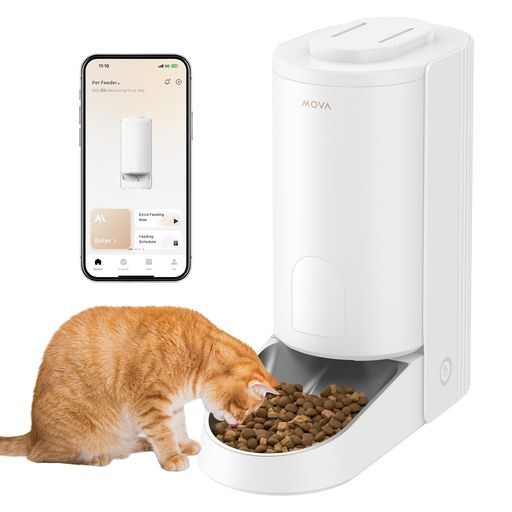 2025新登場 ro自動給餌器猫中小型犬用タイマー式3.4 L大容量定時定量1日20食鮮度保持餌詰まり防止機能水洗い WiFi対応2 WAY給電304ステンレスボウル付き猫対応自動餌やり機手動給…