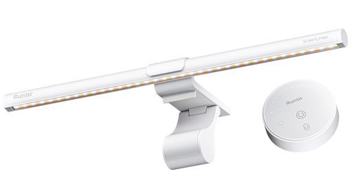 QuntisモニターライトUSB給電デスクライト目に優しい反射防止色温度調節 CRI 95湾曲モニター対応無線リモコン付き在宅ワーク|ゲーミング|勉強用プレゼント対応GlowWhite