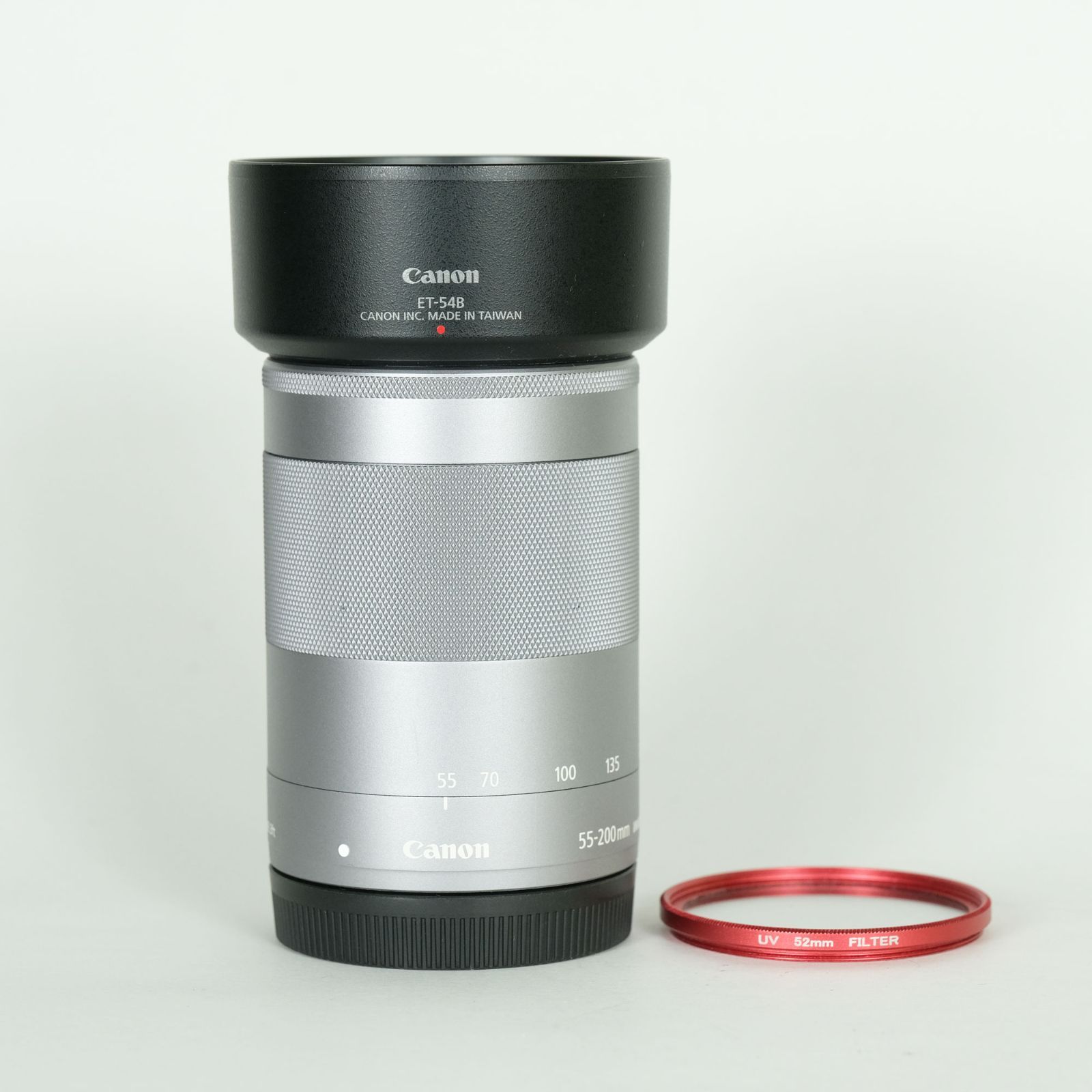 | フィルター付 Canon EF-M 55-200 mm F 4.5-6.3 IS STM シルバー キヤノンEF-Mマウント