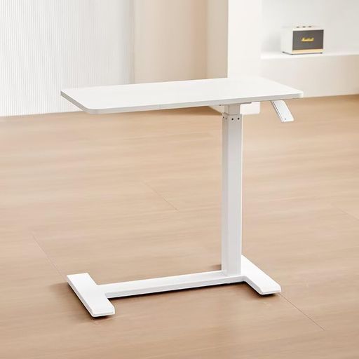 Twinbastoサイドテーブル昇降式高さ65-105 cm無段階調節介護テーブル昇降式テーブルデスク机PCデスク隠しキャスター付き組み立て簡単移動楽々お手入れ簡単ベッドテーブル在宅勤務