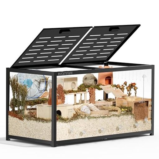 ハムスターケージ大型120 cm 野外で小動物の自然な行動をサポート マットな金属質感3つ扉組み立て簡単耐久性通気性アップグレードディテールの最適化ゴールデンハムスターキ…