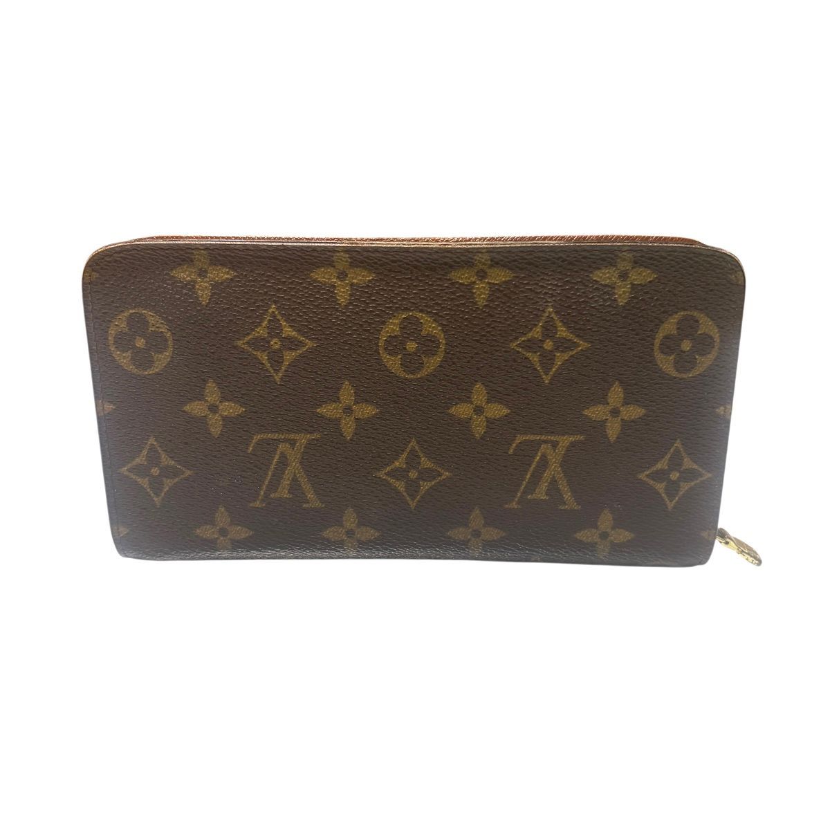 ♪3734 ルイヴィトン 長財布 ポルトモネ ジップ M 61727 TH 0044 モノグラム ラウンドファスナー ブラウン LOUIS VUITTON