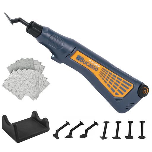 Bucassoペンサンダーバッテリー式LEDライト搭載無段階調速最大8000回|分プラモデルヤスリセット先端アーバー8種ヤスリペーパー5種計 ヤスリ加工 仕上げPLH-1000 ブルー