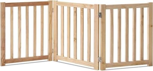 ペットゲート木製折り畳み式組み合わせ自由パーテーション屋内用置くだけワイドフェンス犬柵いぬ安全柵小型犬中型犬脱走防止ガード飛び出し防止多頭飼いペットフェンス -高さ60 cm