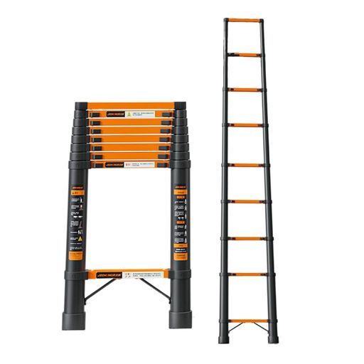 cxyin-homeスライド式梯子伸縮はしご耐荷重150 kg業務用屋外室内兼用長さ調節 炭素鋼管製補強金具高耐荷重錆び付きにくい省スペース配線工事樹木剪定荷降ろし電球交換屋根の雪下ろし外…