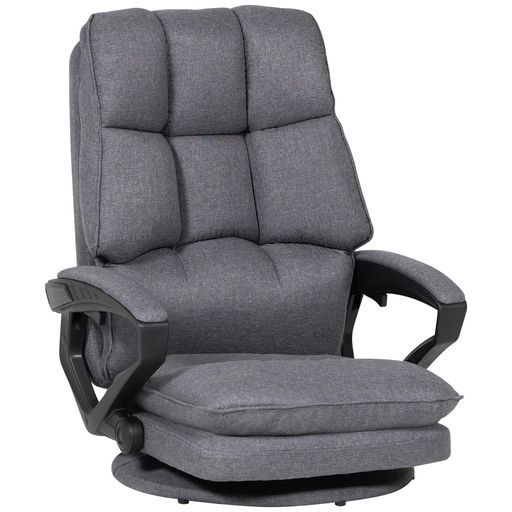 SeekFunゲーミングチェアゲーミング座椅子腰が痛くならない360°回転二重層クッションデスクチェアランバーサポート座り心地最高肉厚快適LX-09 SW ファブリックダークグレー