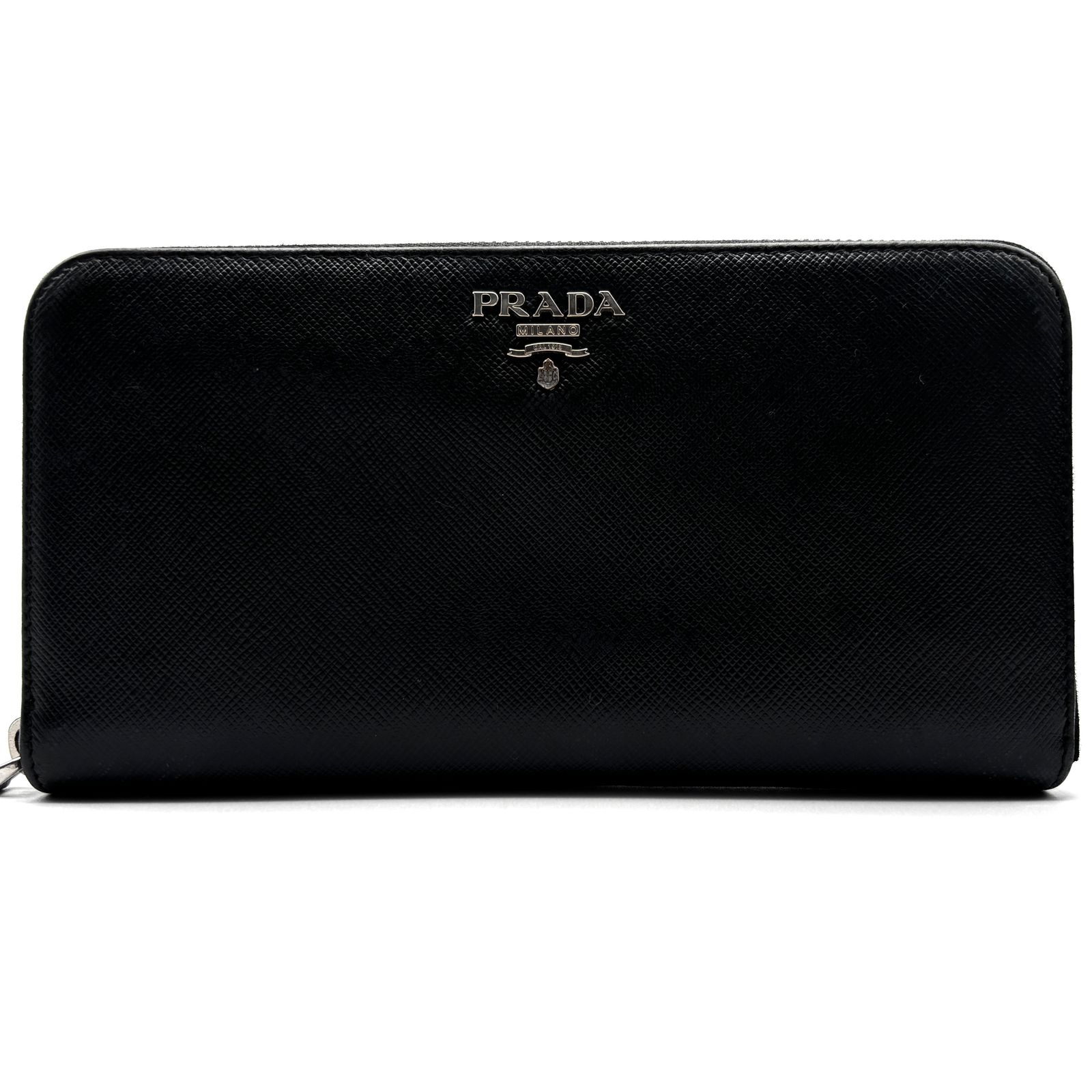 ✨美品✨ PRADA サフィアーノ ラウンドジップ メタルロゴ 長財布 ブラック lwpr1ml506qwaf0002d.jpg