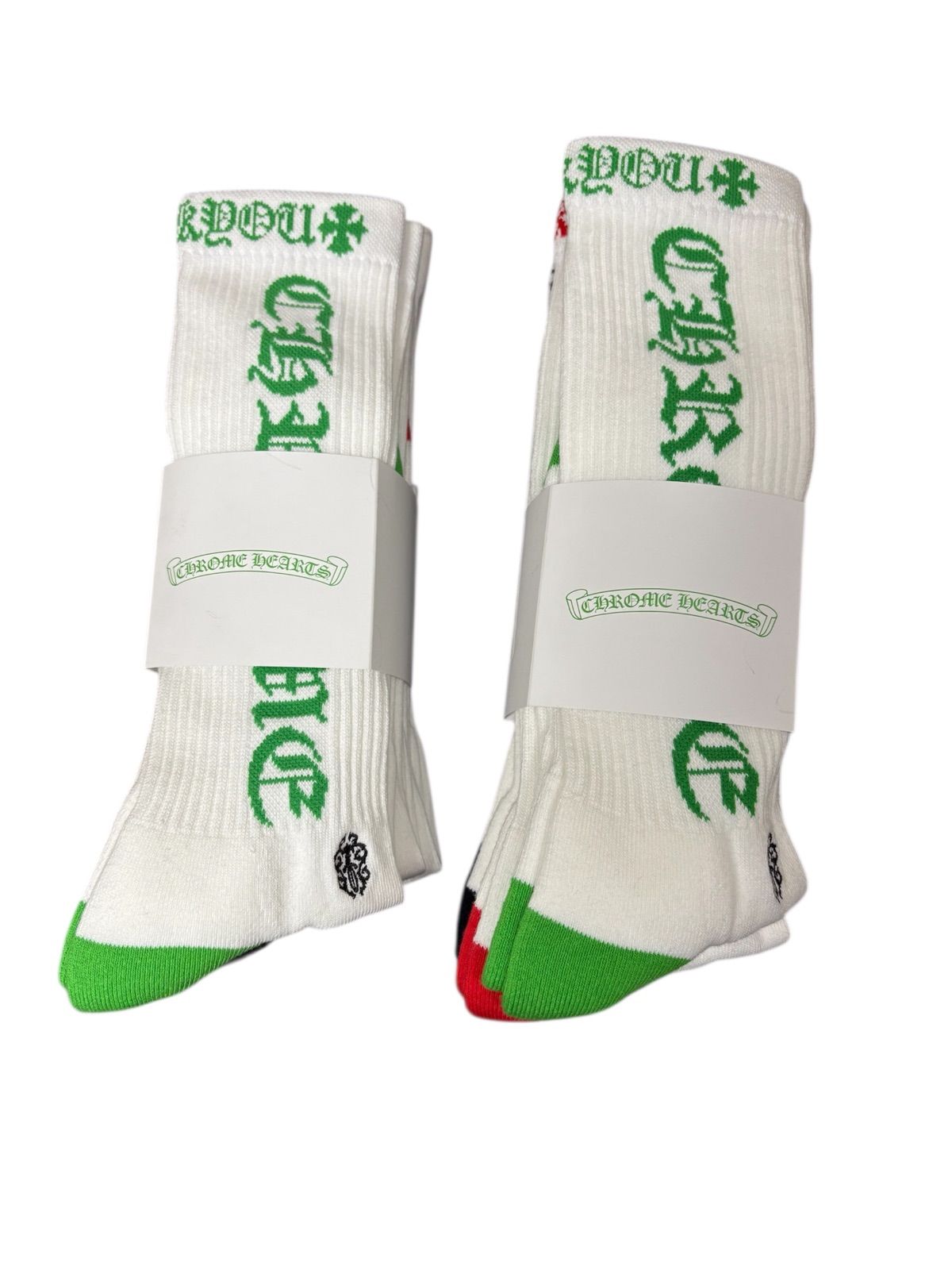 新品未使用品 クロムハーツ Chrome hearts 靴下 白 ホワイト M L 3足