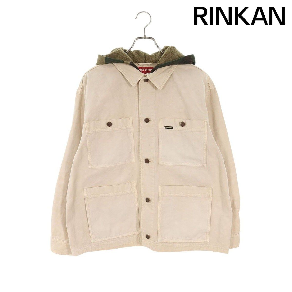 シュプリーム 25SS Worn Hooded Chore Coat ユーズド加工フーデッド