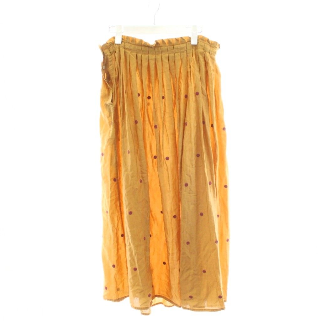 未使用品　ハウスオブロータス スカラ刺繍ギャザーフレアスカート ハウス オブ ロータス HOUSE OF LOTUS フレアスカート ミモレ ロング