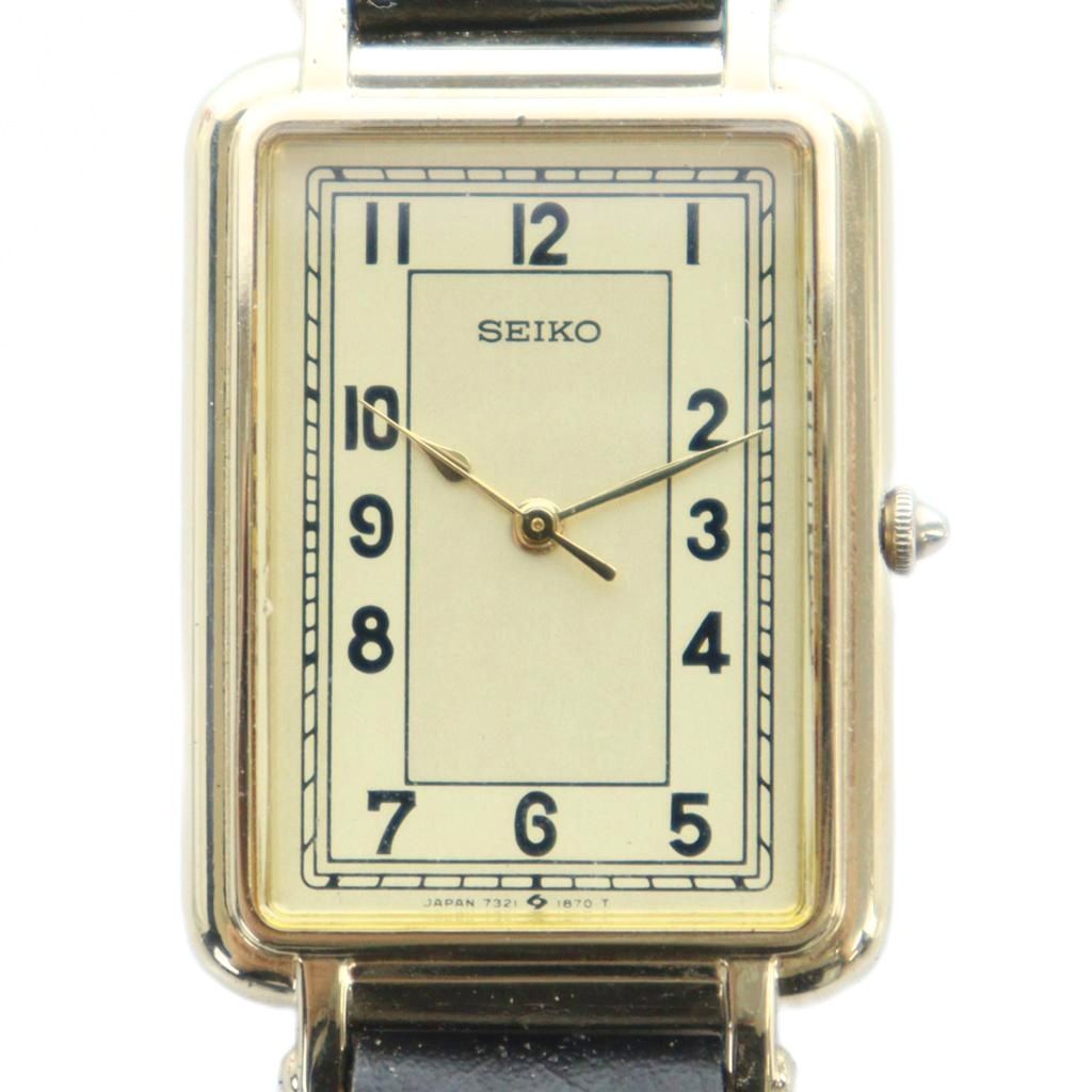 セイコー SEIKO 7321-603A 腕時計 ウォッチ クォーツ レザーベルト