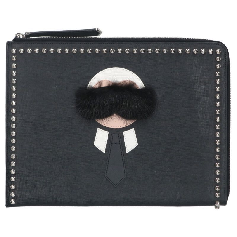 フェンディ カールラガーフェルドエルジップクラッチバッグ メンズ