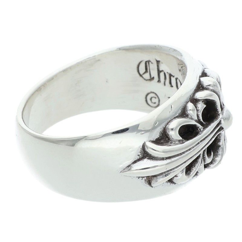 クロムハーツ FLRL CRS/フローラルクロス シルバーリング メンズ 24.5