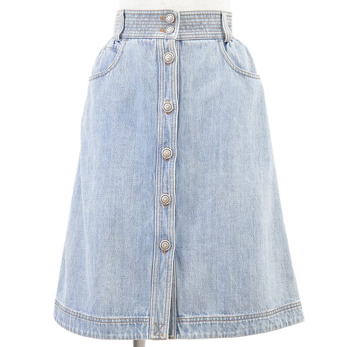 CHANEL シャネル デニムスカート P49386 メティエダール パリ・ダラス