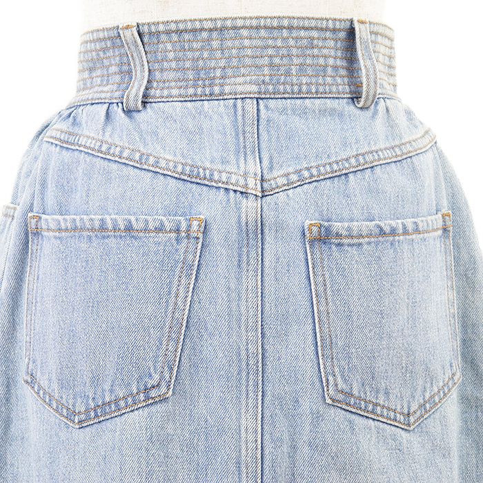 【美品】CHANEL (シャネル) スカート デニム タグ付きCHANEL シャネル デニム ミニ スカート 38