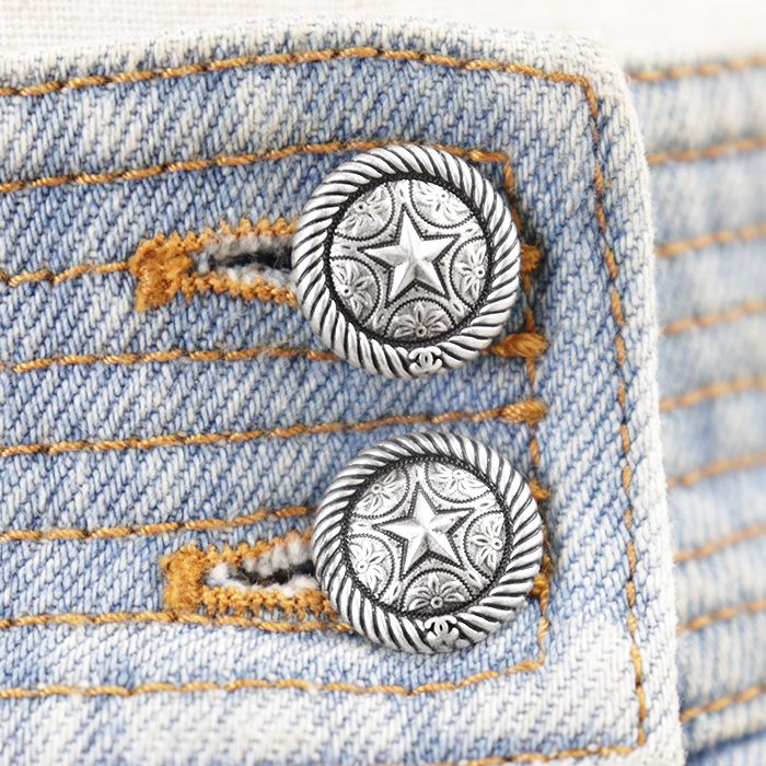 CHANEL シャネル デニムスカート P49386 メティエダール パリ・ダラス