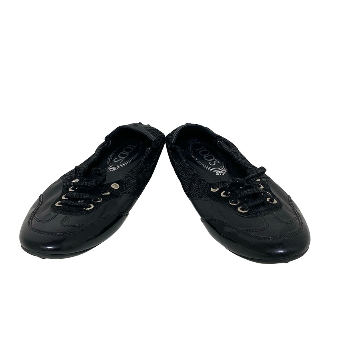 TOD'S(トッズ) フラットシューズ 35 1/2 レディース - 黒 レザー