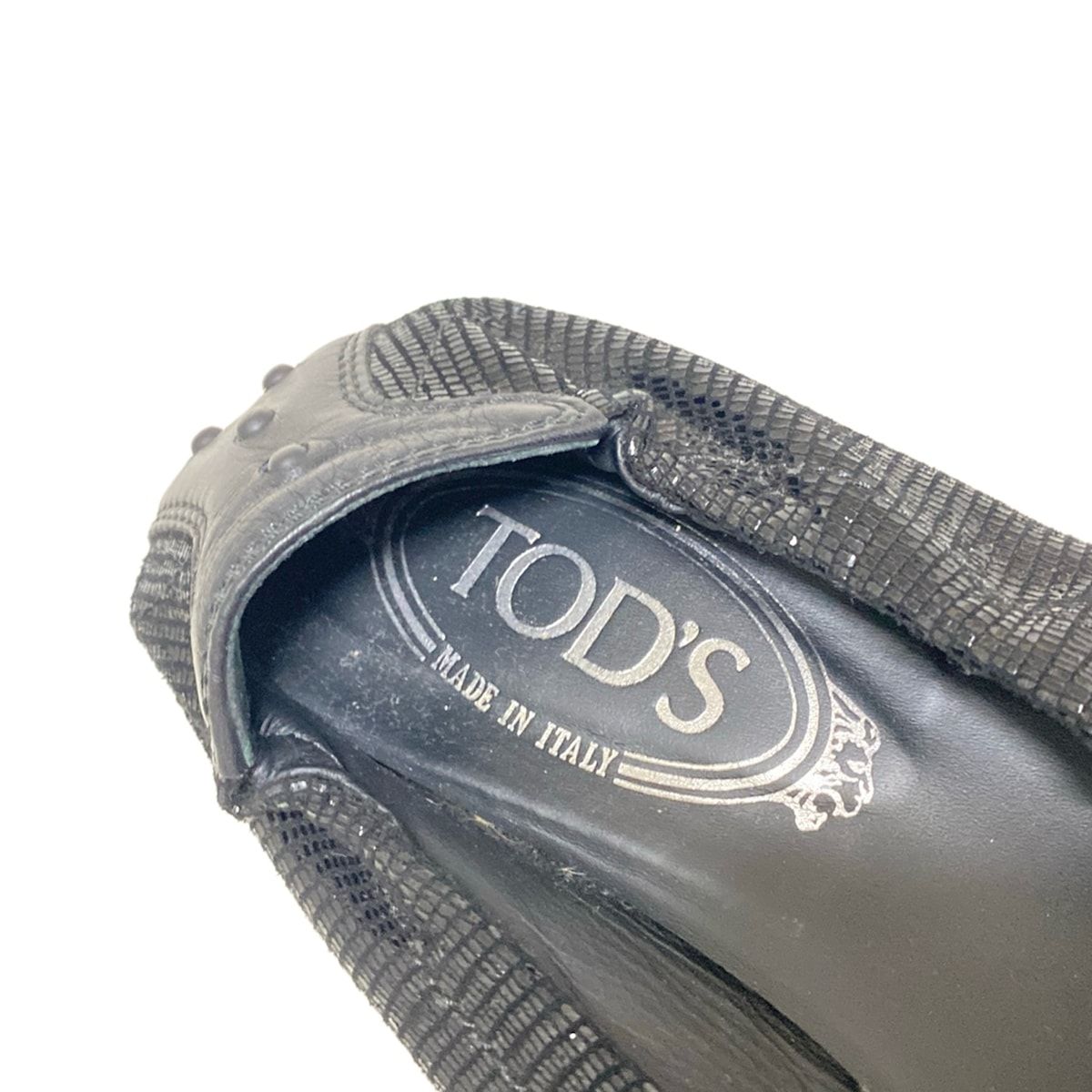 TOD'S トッズ　ブラック フラットシューズ　35 1/2 TOD'S トッズ ブラック フラットシューズ 35 1/2 TOD'S トッズ