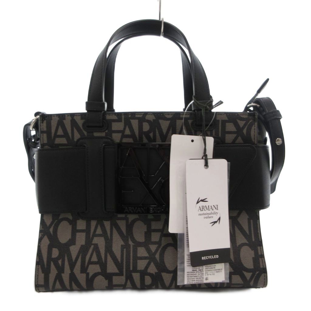 アルマーニエクスチェンジ タグ付き 2WAY BOXロゴハンドル ハンドバッグ ARMANI EXCHANGE ハンドバッグ 「A|X アルマーニ エクスチェンジ」BOX