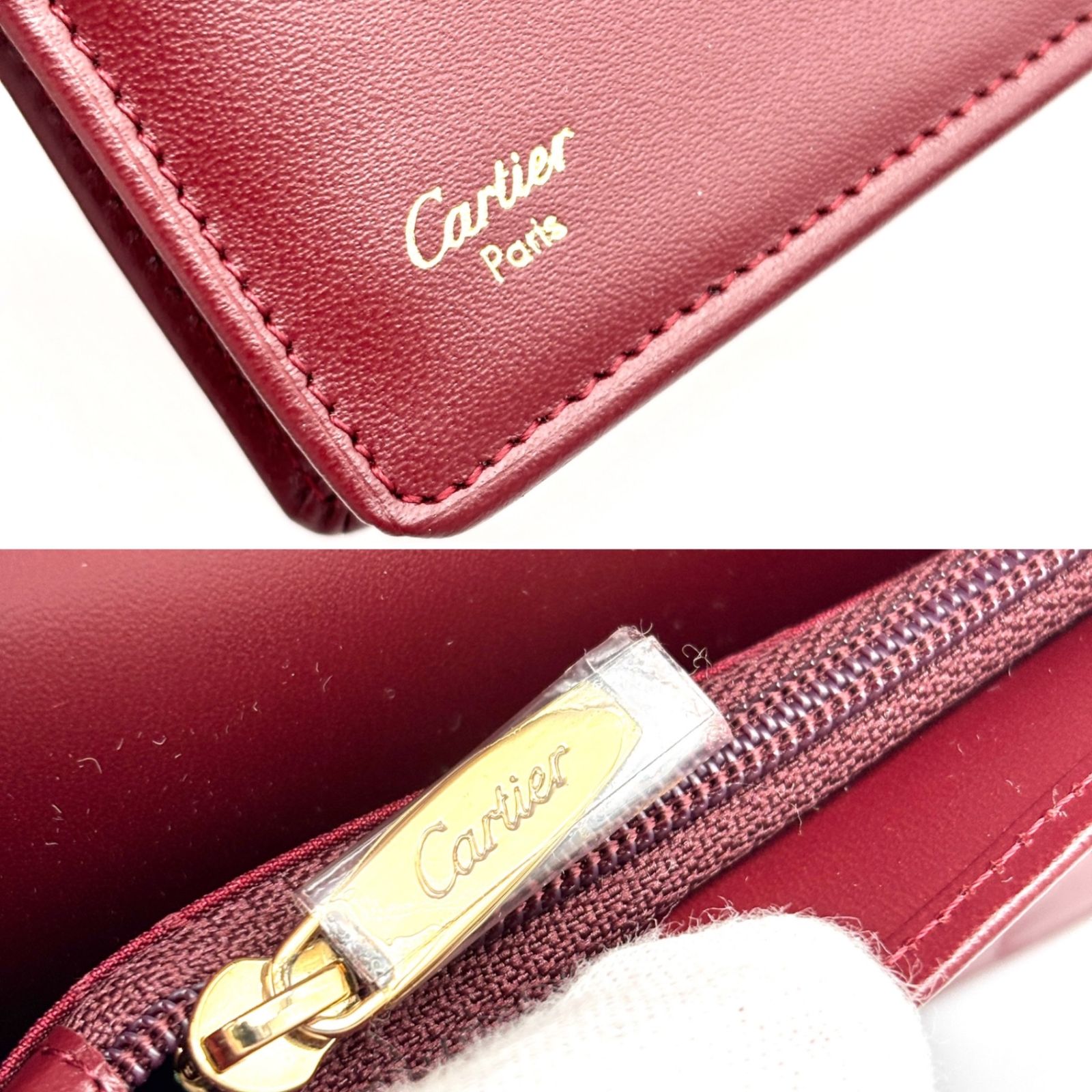 未使用保管品 Cartier カルティエ 長財布 ドゥ マストライン レザー